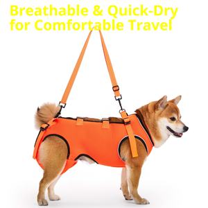 犬用リフトハーネス小型犬用フルボディサポートスリングシニアまたは負傷ペット用調整可能ベスト軽量デザイン - Product Image 2