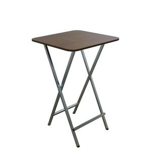 Tavolo Alto Sky, laccato argento, multiplex 70x70 cm nero - Product Image 1