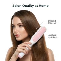 Brosse lissante céramique ionique sans fil mini peigne chauffant pour voyage, maison et salon – Lisseur professionnel