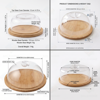 Boîte à collation écologique en bambou avec couvercle rabattable, plateau multifonctionnel de style campagnard pour beurre en bâtonnets