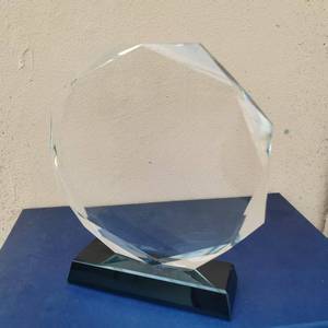 Pujiang Factory Wholesale Custom Classical Blank K9 business Crystal Glass Award Trophy Plaque for souvenirs