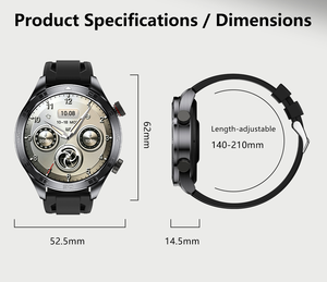 Montre connectée G6 1,7 pouce avec appels Bluetooth, suivi d'activité, moniteur de fréquence cardiaque, étanche IP67, montre connectée sportive - Product Image 3