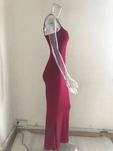 Abito Casual senza maniche XS-3XL con bretelle aderente abito da casa abito a spacco con collo quadrato - Product Image 4