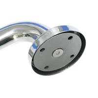 Barre d'appui en acier inoxydable en forme de L pour salle de bain avec porte-savon, main courante de sécurité pour personnes âgées et handicapées, support de douche
