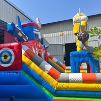 Aire de jeux gonflable robot dessin animé 5 x 6 m pour centre commercial, carnaval, château gonflable pour enfants