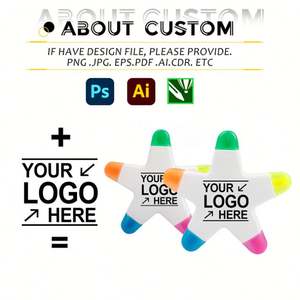 Bolígrafo Fluorescente 5 en 1 con Forma de Estrella de Cinco Puntas, Regalo Promocional, con Logotipo Personalizado - Product Image 2