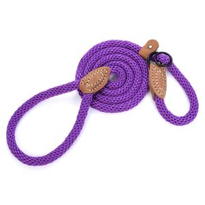 Hoge Kwaliteit Hond Touw Leash Gevlochten Lederen <span class=keywords><strong>Nylon</strong></span> <span class=keywords><strong>Slip</strong></span> Touw Halsband Voor Kleine Medium Grote Huisdier Halsbanden - Product Image 6
