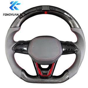 Volante LED de Fibra de Carbono para vw Golf gti Mk8 Mk8.5 8r 8 <span class=keywords><strong>R</strong></span> Tsi JETTA Passat B8 Tiguan <span class=keywords><strong>Arteon</strong></span> Cc audi A3 8v Sin Airbag - Product Image 1
