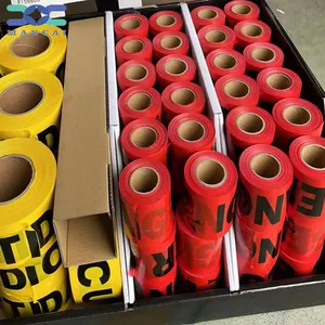 MANCAI individuell bedrucktes Barrikadenband PE-Sicherheitsbänder gelb und schwarz Sicherheitsband
