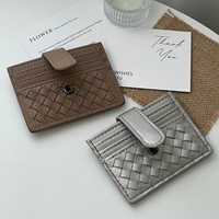 Prix usine mince en cuir fin unisexe ID carte de crédit nom entreprise étanche Portable porte-carte portefeuille