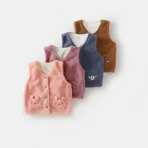 Giacca invernale calda per bebè gilet in cotone, gilet imbottito per neonato Unisex abbigliamento per bambina