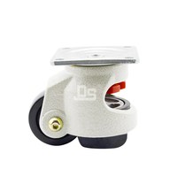 Roulette de nivellement robuste de 50mm Roulettes industrielles en caoutchouc en nylon avec pivotement réglable en hauteur personnalisable OEM