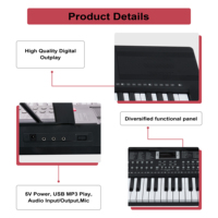 BD MUSIC BD-663 Portable Electronic Keyboard Digital Piano Electric Organ 61 Keys Beginners 200 Tones for Educational Use