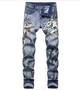 Fashion Streetwear <strong>Men</strong> <strong>Jeans</strong> 3D <strong>Printed</strong> <strong>Jeans</strong> <strong>Men</strong> Hip Hop Pants Slim Fit Punk Style Designer <strong>Jeans</strong> - Product Image 6