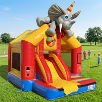 Château gonflable commercial en PVC pour intérieur et extérieur, coloré, avec toboggan, idéal pour la location de fêtes et les événements
