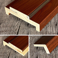 Marco de puerta de madera maciza al por mayor, conjunto de marco de puerta combinado personalizado de fábrica, marco de ventana, borde decorativo