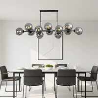 Lustre suspendu moderne en verre à bulles LED pour salle à manger, vente en gros