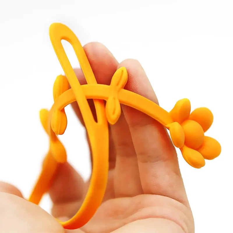 Многоразовый силиконовый Крепежный ремень в форме цветка, органайзер для проводов, Многофункциональный Умный галстук