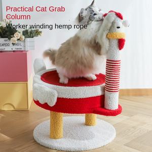 Árbol rascador único para gatos con forma de gallina, poste de sisal duradero, torre para gatitos con cama de terciopelo suave, muebles modernos para mascotas - Product Image 3
