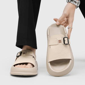 Nouvelles sandales à semelle épaisse pour hommes 2026 - Tongs d'été à bout ouvert et semelle épaisse pour la plage et les loisirs - Product Image 2