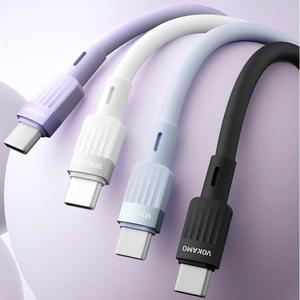 <span class=keywords><strong>C</strong></span>âble de charge <span class=keywords><strong>USB</strong></span> <span class=keywords><strong>C</strong></span> vers <span class=keywords><strong>USB</strong></span> <span class=keywords><strong>C</strong></span> en silicone 1m, 60W, alimentation de type <span class=keywords><strong>C</strong></span>, cordon de charge rapide, <span class=keywords><strong>c</strong></span>âble souple de transfert de données 3A 480Mbps, 1.2m - Product Image 1