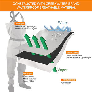 TOPIND Vente Flash <span class=keywords><strong>Waders</strong></span> de Pêche à la Mouche Respirants pour Hommes et Femmes avec Bas Intégrés Imperméables et Légers - Product Image 5