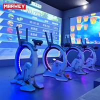 MARWEY Solution Créative Club de Fitness en Intérieur Expérience de Course Virtuelle Jeu Interactif de Cyclisme Simulateur de Vélo