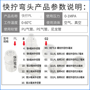 ข้อต่อลมแบบเร็ว Ruilang Pneumatics รุ่น 8-02 10-03 12-04 ทองแดงชุบนิกเกิล ข้อต่อแบบงอ 90 องศา เกลียวนอก - Product Image 5
