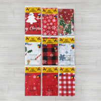 Nappe jetable en plastique simple, motif flocon de neige et élan, pour fête de Noël, décorative, en gros