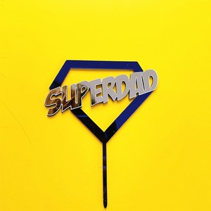 Adornos acrílicos para pasteles con diseño de miel y dulzura, Super Papá, El Mejor Papá del Mundo, Decoraciones para pasteles del Día del Padre - Product Image 3