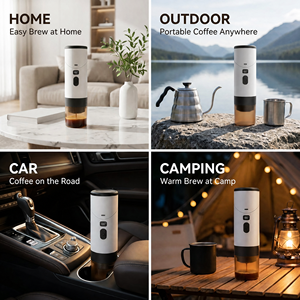 เครื่องชงกาแฟพกพา Kingze 3 in 1 แบบไร้สาย ชาร์จไฟได้ ใช้ได้กับแคปซูล <span class=keywords><strong>Nespresso</strong></span> และกาแฟบด - Product Image 6