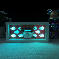 Lampe de table en papier découpé anime personnalisable de haute qualité, décoration d'intérieur, pièce d'art de luxe pour bureau ou salle d'étude