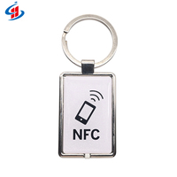 Personnalisable NFC QR Code Pet ID Tag Mini RFID Access Control Keychain avec imprimable Animal Metal Frame ABSORBS PET ID NFC TAG