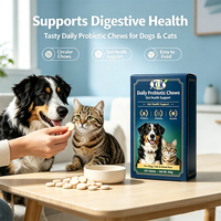 Suplemento Probiótico Patentado para Perros y Gatos, Resistente al Ácido y a la Bilis, 20B CFU, Salud Intestinal, Apoyo Inmunológico, Polvo OEM