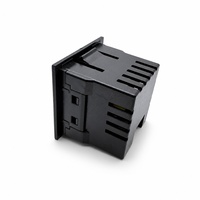 Prise de sol modulaire noire à 3 ports avec module de chargeur USB double pour utilisation sur bureau/table dans les milieux domestiques et commerciaux