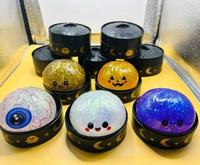 Jouet sensoriel anti-stress en stock, boules moelleuses scintillantes en forme de boulettes de Halloween, jouet anti-stress en forme de pain vapeur avec visage souriant et cuiseur vapeur