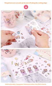 สติ๊กเกอร์การ์ตูนน่ารัก รูปทรงไม่สม่ำเสมอ กระดาษกาวเหนียวแน่น พิมพ์ดิจิทัล ของขวัญสไตล์งานฝีมือ A B - Product Image 3