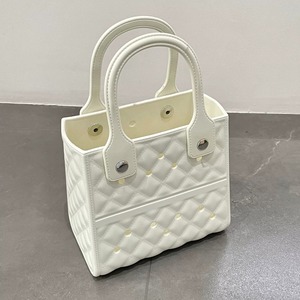 Sac fourre-tout de luxe moderne en EVA matelassé diamant, imperméable et respirant, mini sac à main personnalisé pour la plage et le shopping, sac unisexe en EVA - Product Image 1