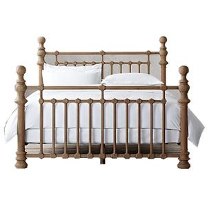 Hot Selling French Bedroom Furniture Vintage Solid Wood Oak king Size <b>Rattan</b> <b>Bed</b> - Product Image 1