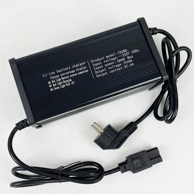 Smart 60V 8A Lithium Battery Power Adapter Charger 69.4V 73V 67.2V 71.4V for 16S 19S 20S Li-ion / LiFePO4 E-bike Battery Pack