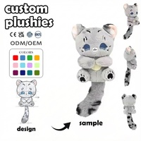 Fabricant de jouets en peluche personnalisés à faible MOQ pour anniversaires, animaux en peluche, poupées en peluche douces avec yeux qui clignent et sourire Chibi