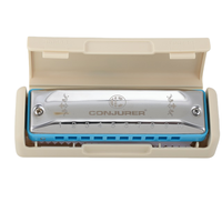 CONJURER Marque SERIES WH1002 10-Hole Diatonic Harmonica Orgue à Bouche en Plastique pour Blues et Folk Instrument de Musique