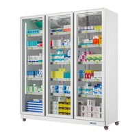 Réfrigérateur vertical commercial certifié GSP pour pharmacie, stockage de médicaments occidentaux, armoire de conservation des produits frais