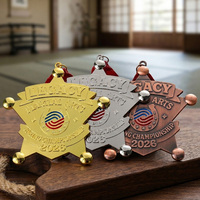 Médailles sportives personnalisées en alliage de zinc plaqué or, argent, cuivre, avec logo émaillé, lettre 3D, médaille de course