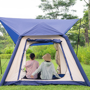 Tenda da Campeggio e Spiaggia Completamente Automatica ad Apertura Rapida, Gonfiabile per Esterni, per 3-5 Persone con Tenda Laterale - Product Image 2