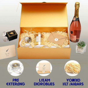 Elegante Caja de Regalo Magnética Portátil Cuadrada en <span class=keywords><strong>Oro</strong></span> <span class=keywords><strong>Rosa</strong></span> y Plateado Brillante con Colores Personalizables para Bodas - Product Image 2