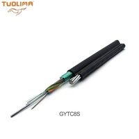 Kabel Fiber Berpelindung FTTH GYTC8S Single Mode Multimode 2-288 Core Outdoor Steel Tape Tahan Air untuk Pemasangan Langsung di Tanah