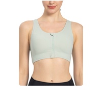 Soutien-gorge de sport sans couture à fermeture avant, respirant, maintien moyen, en Spandex/Nylon, avec trous de ventilation laser, pour adultes, yoga