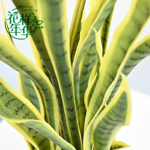 <span class=keywords><strong>Sansevieria</strong></span> Artificial Personalizada de Diferentes Tamaños, 120CM, Borde Amarillo, 32 <span class=keywords><strong>Hojas</strong></span>, Tacto Suave, Simulación de Topiario Verde, Venta al Por Mayor - Product Image 4