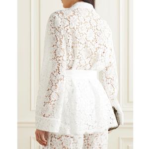 Nouvelle Arrivée Vestes en Dentelle Personnalisées Automne OOTD pour Femmes, Vestes à Revers Style Business, Veste en Dentelle Florale Vintage Oversize - Product Image 2